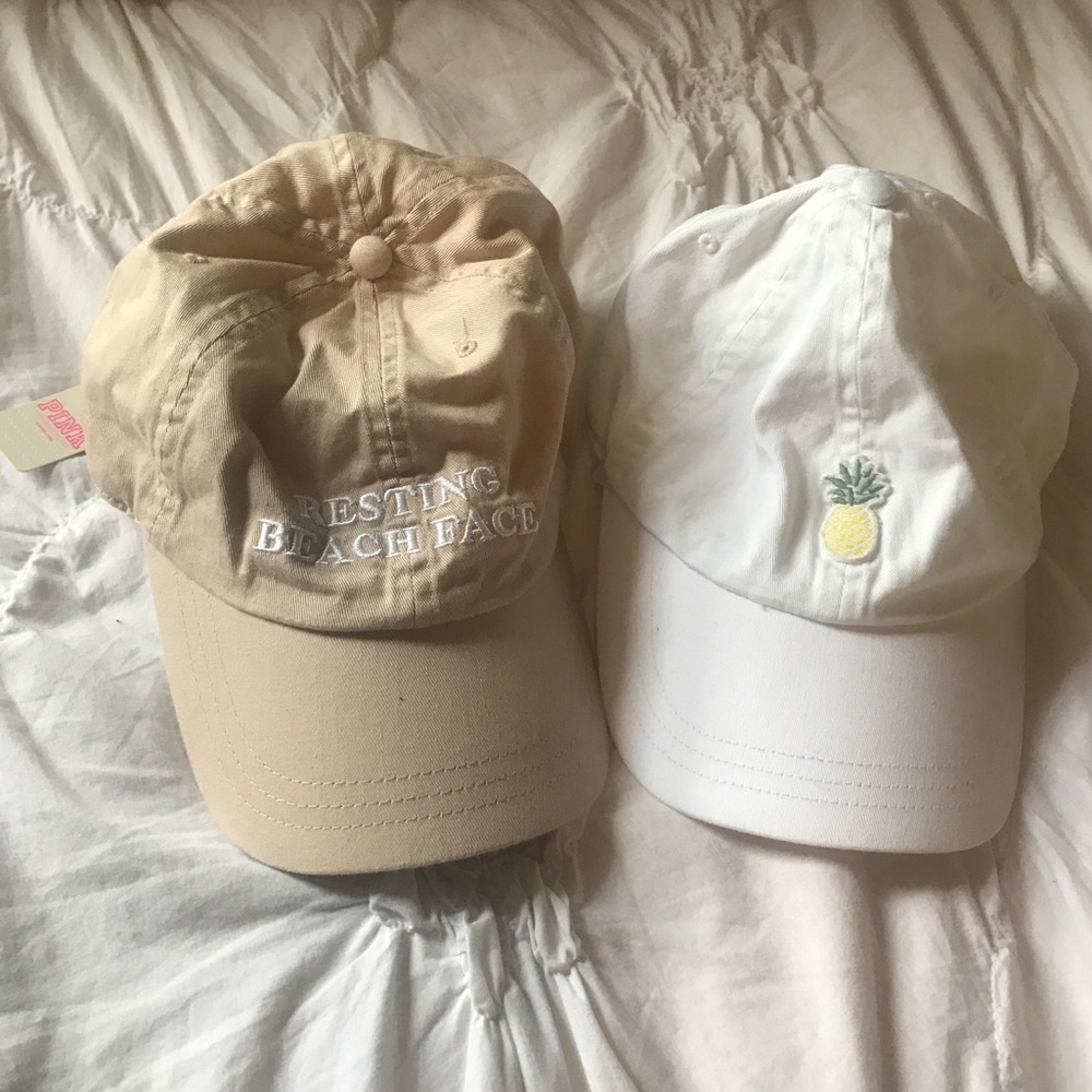 Bundle of two PINK baseball caps hats